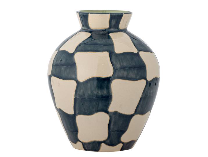 Vase Check Ø 20cm Bleu