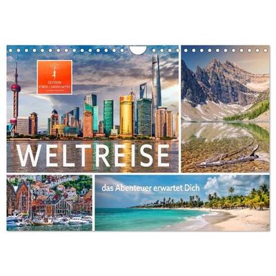 Weltreise - das Abenteuer erwartet Dich (Wandkalender 2026 DIN A4 quer), CALVENDO Monatskalender