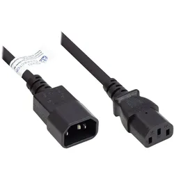 Good Connections Kaltgeräteverlängerung - C13 schwarz 0,75m