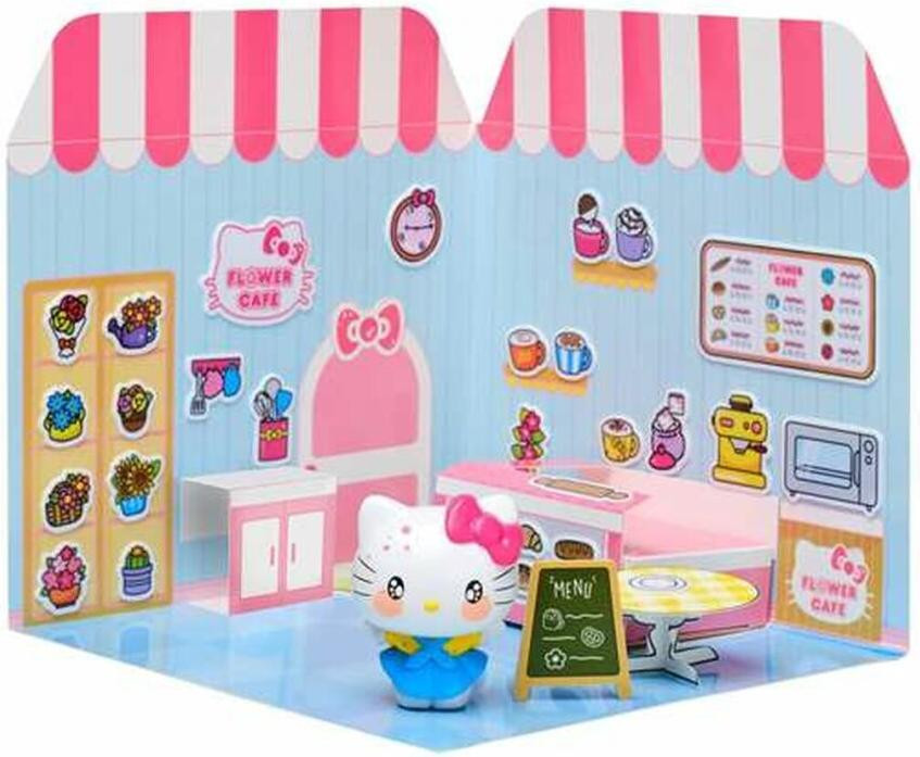 Comansi Hello Kitty en vrienden mini-figuurstickers Hello Kitty bloemen café