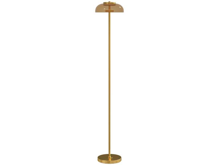 Homcom Stehlampe warmem Licht Led Fußschalter, Goldfarben, Metall, LED integriert, 25x134x25 cm, Lampen & Leuchten, Innenbeleuchtung, Stehlampen