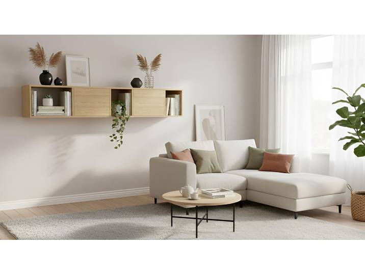 Hängesideboard Eiche Natur geölt