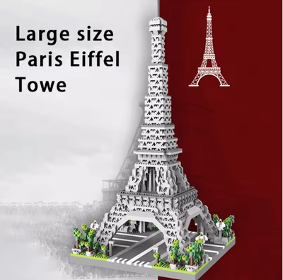 Inspire Picks Paris Eiffel Tower Micro Building Block Set Decorative Desktop Assembly Ornament 1765pcs