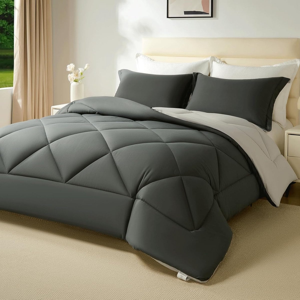 Extra warm winter dekbed met 2 kussenslopen van microfibre voor volwassenen