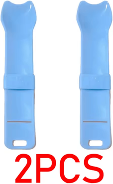 Inspire Curations EasySqueeze Cat Treat Feeding Spoon 2pcs blue Blue