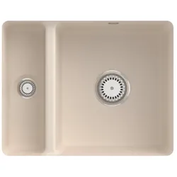 Villeroy und Boch Unterbauspüle 675801FU mit Ablaufgarnitur und Handbetätigung, Ivory