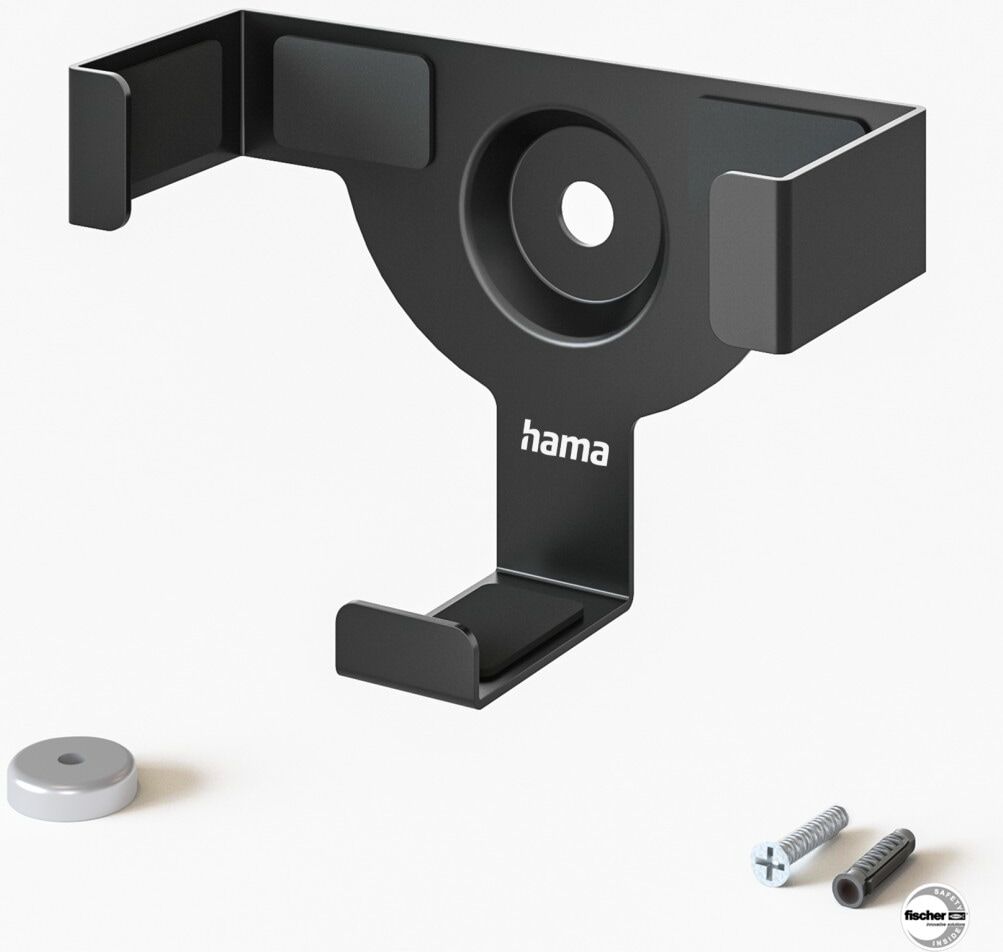 Hama TV-Wandhalterung "Wandhalterung für Apple TV HD (4. Gen.) Apple TV HD 4K (1./2./3. Gen.)", schwarz, B:10,4cm H:7cm T:4,55cm, Gerätehalterungen, magnetisch, flach, Farbe Schwarz, mit Montagezubehör, Fernseher, TV-Wandhalterung