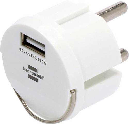 Brennenstuhl USB Ladegerät 12 W 1x USB-A Weiß Innenbereich