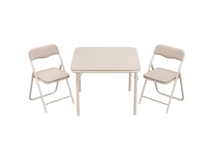 IDEALHOUSE Kindertisch klappbar mit 2 Stühlen, Kindersitzgruppe Indoor Klappbarer Tisch & 2 Stühle – Tragbar, pflegeleicht, platzsparend – Für Jungen & Mädchen (2–6 Jahre), drinnen & draußen