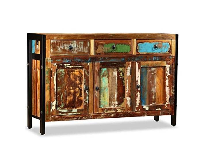 vidaXL Sideboard Altholz Massiv 120x35x76 cm