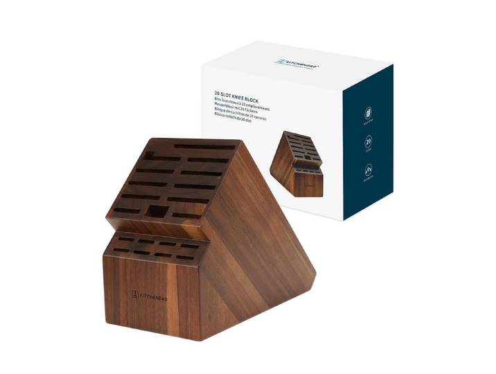 LuxusKollektion Messerblock Messerblock Akazienholz 20 Schlitze