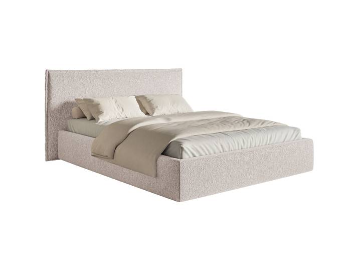 Polsterbett 140x200 cm Softie hellbeige Chenille