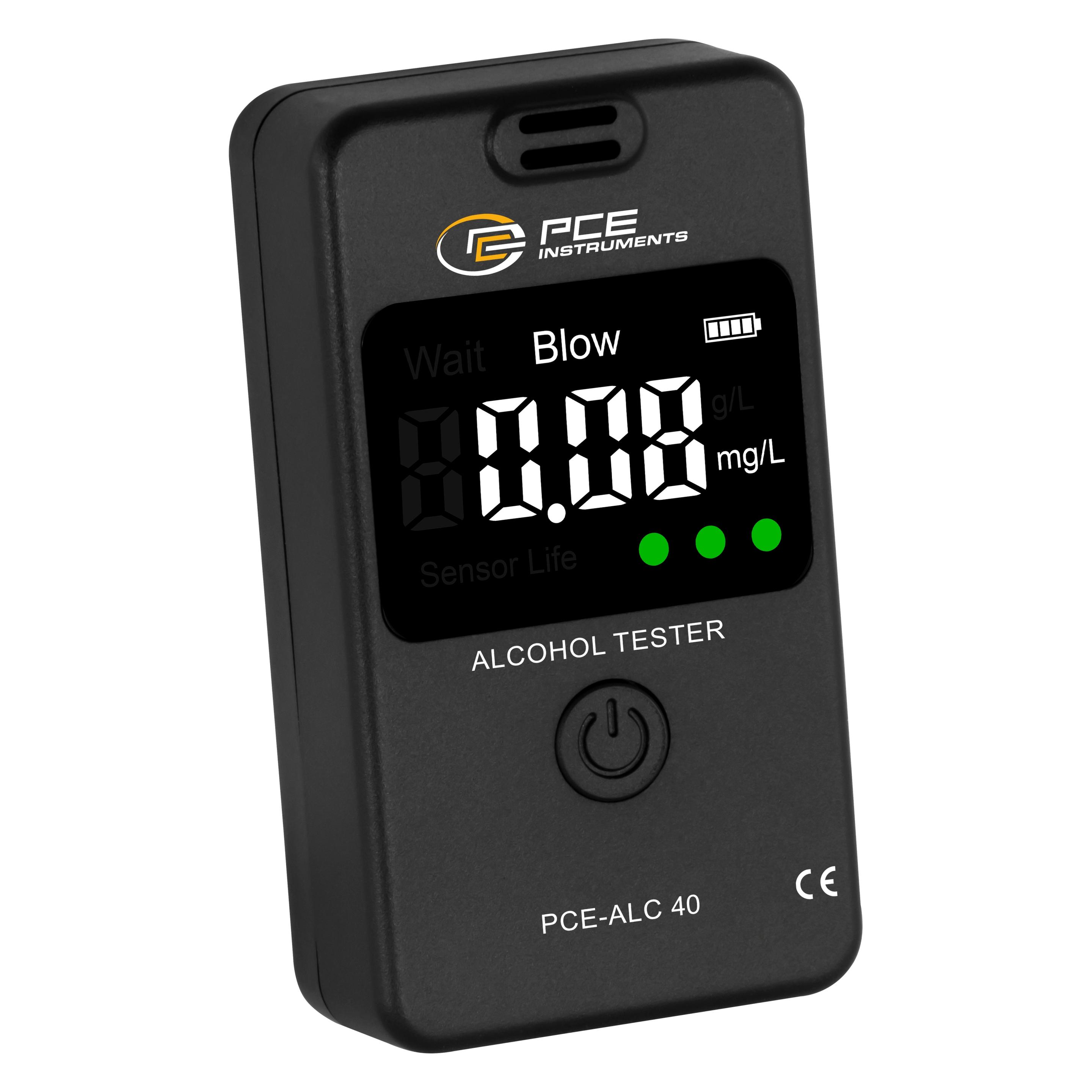PCE Instruments PCE-ALC 40 Alkoholtester inkl. Display, Verschiedene Einheiten (PCE-ALC 40)