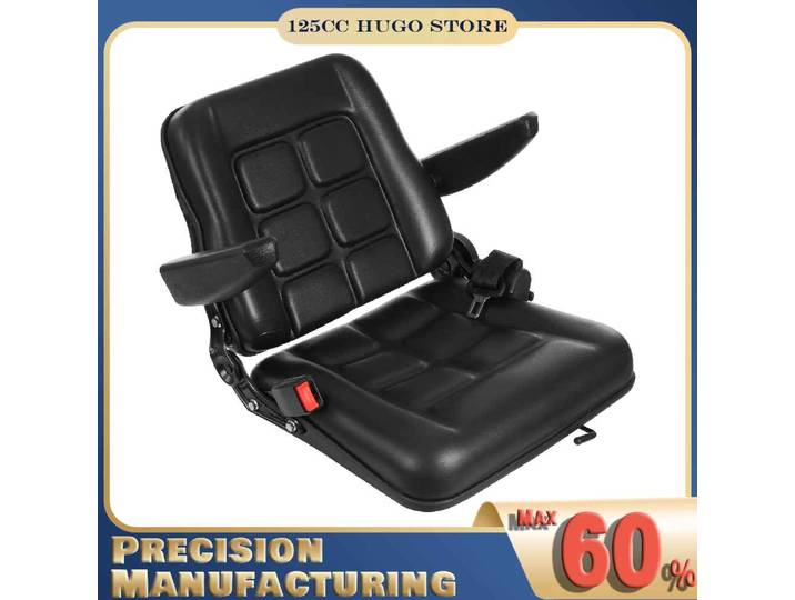 Siège de chariot élévateur ergonomique, siège de tracteur, siège de conducteur d'excavatrice, siège UTV ATV avec ceinture de sécurité et accoudoir