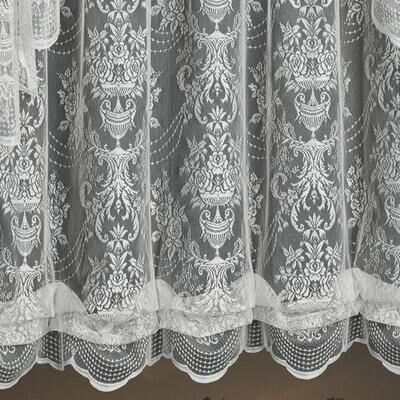 Touch of Class Countess Lace Balloon Shade 56 x 63, 56 x 63, White