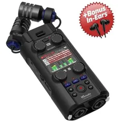 Zoom Audio-Recorder H5 Studio + Bonus In-Ear-Kopfhörer (Mehrspurrecorder), Audiorecorder, Schwarz