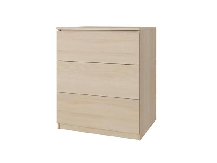 YUMEBLY Kommode 3 Schubladen Sonoma 80x60x50 cm Schrank für Kleidung, Dokumente, kleine Gegenstände Schubladenschrank ideal für Schlafzimmer, Wohnzimmer, Kinderzimmer und Büro