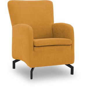 DOMO-Collection Loungesessel Dallas, mango, mit Vierfußgestell aus Metall und Stoffbezug