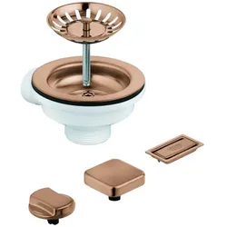 GROHE Spülen-Ablaufgarnitur 40996 mit Exzenter warm sunset gebürstet