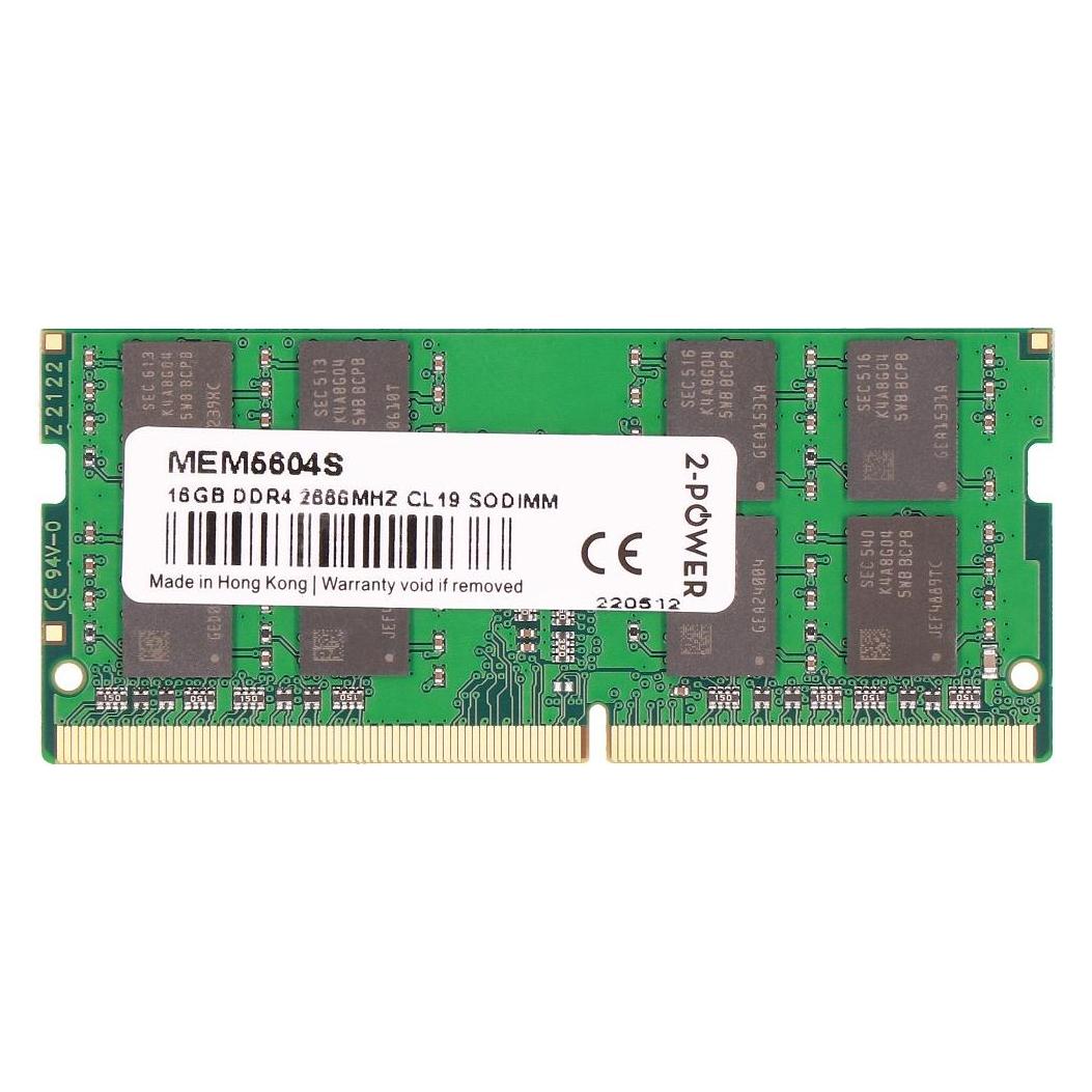 2-Power 16GB DDR4 2666MHz CL19 SoDIMM (2666 MHz, DDR4-RAM, SO-DIMM) (2P-01AG801)