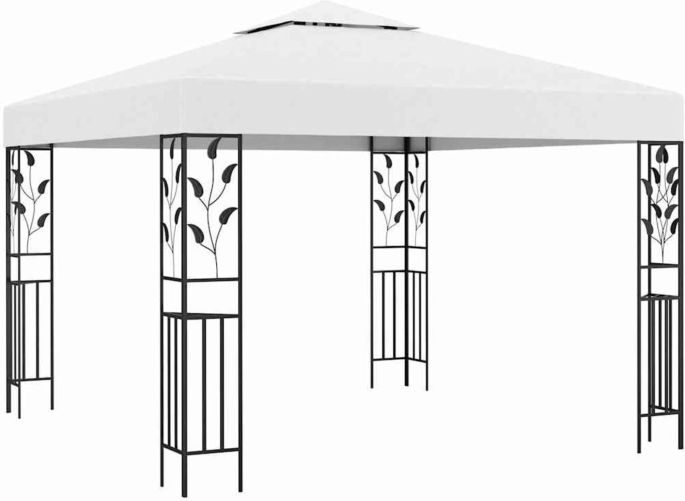 vidaXL Tonnelle 3x3 m Blanc 180 g/m²