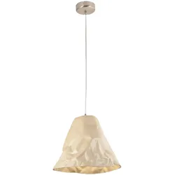 Fabas Luce Crumple Pendelleuchte aus Keramik und khakifarbenem Metall, E27-Fassung, elegantes und modernes Design, ideal für die Innenbeleuchtung