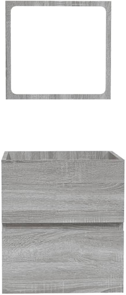 17 Stories Jiovani 40 mm Single Double Bathroom Vanity Base Grey Sonoma 40cm W