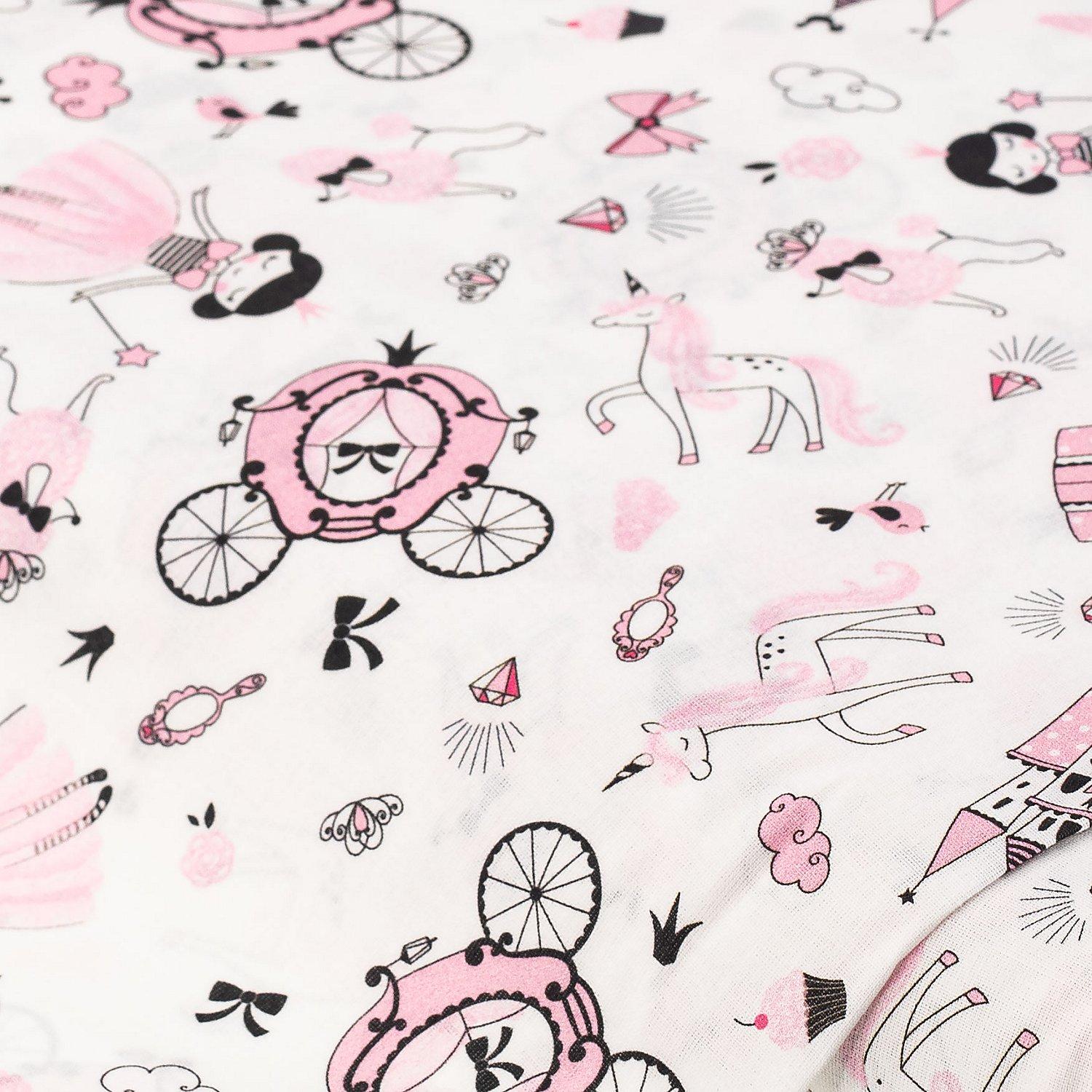 Baumwollstoff „Prinzessin“, rosa-color