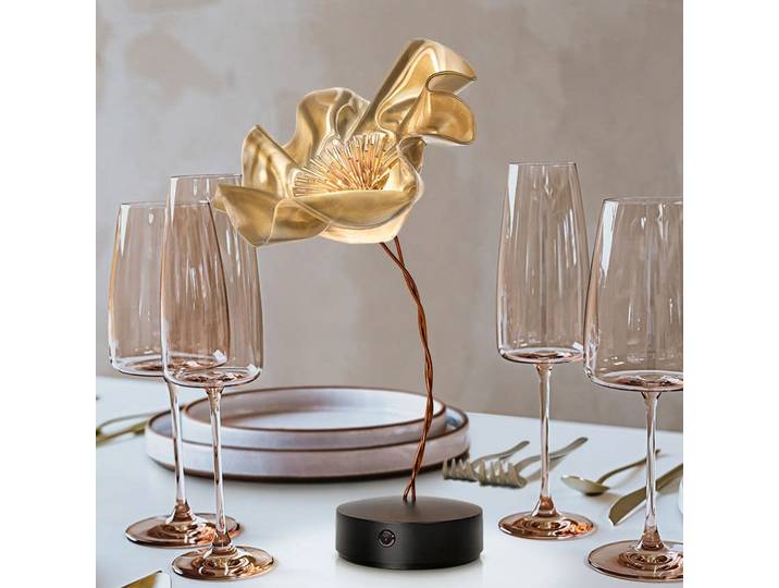 Lafleur Battery Lampe de Table Black/Golden - Slamp - Salon / séjour - Design - Plastique
