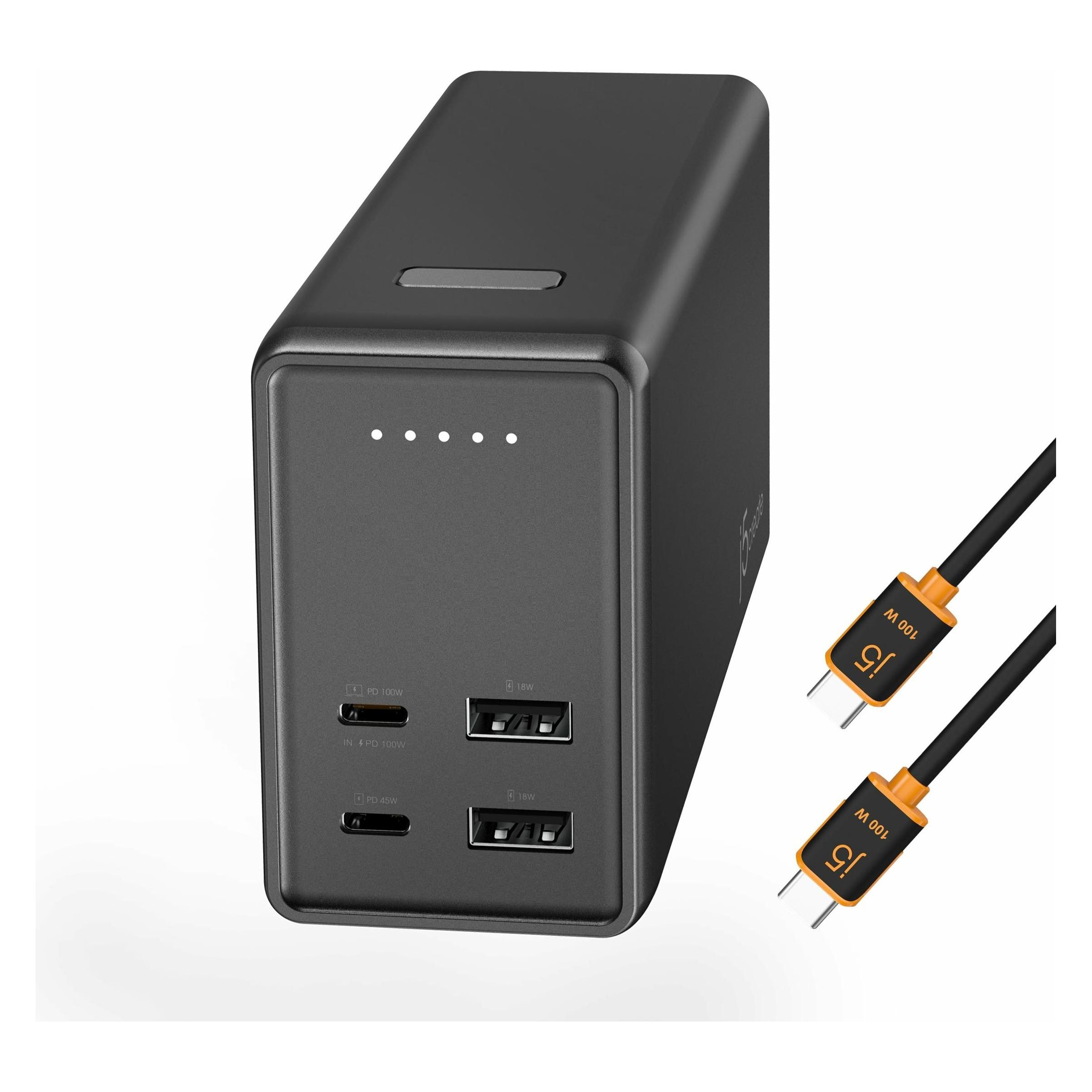 j5Create JPB264100-N, 26800 mAh, Schwarz (26800 mAh, 100 W, 99.16 Wh) (JPB264100-N)