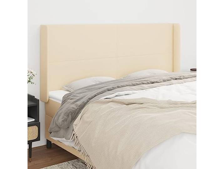 KTHLBRH Kopfteil aus klassischem Stoff mit Beinen aus massivem Lärchenholz, höhenverstellbar zur Unterstützung des Rückens, elegantes Design und robustes Material