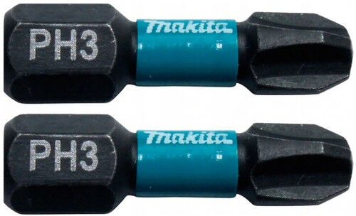 Makita B-63622 Embouts Impact Black 25 mm PHILLIPS (PH), Hexa 1/4&amp;#039;&amp;#039;