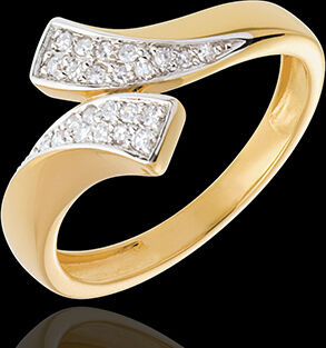 Edenly Ring Kostbares Band in Gelbgold - 24 Diamanten