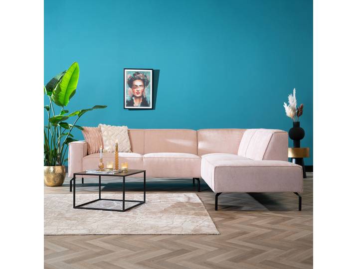 Bronx71 Ecksofa Kansas Stoff rosa rechts