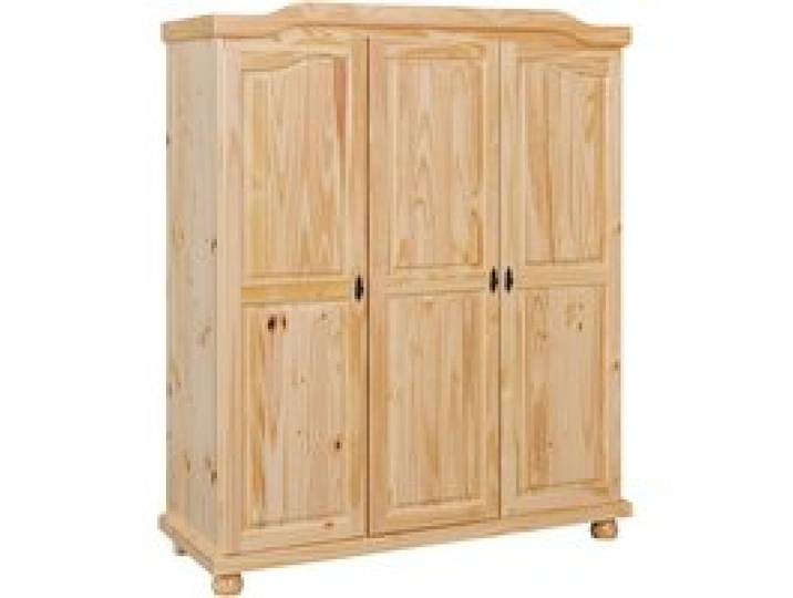 INTER LINK Armoire en bois massif (3 portes, crème)