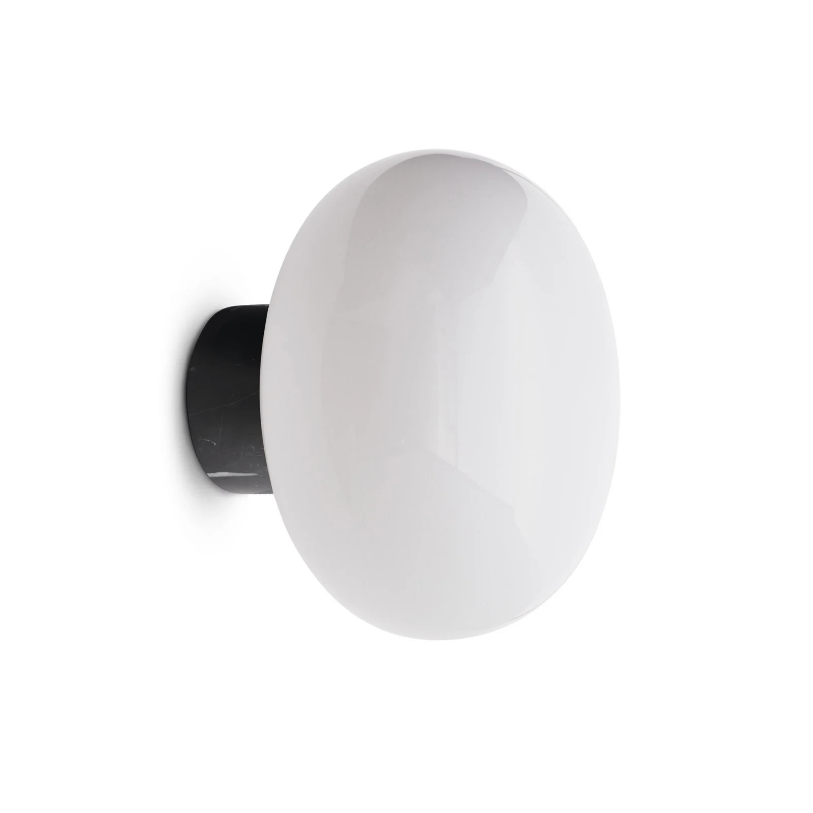 New Works Karl-Johan wandlamp wit marmer en glas rond Ø 23 cm