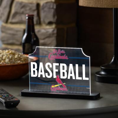 Evergreen "St Louis Cardinals Baseball Rectangle Desklite LED Decor - 10"""
