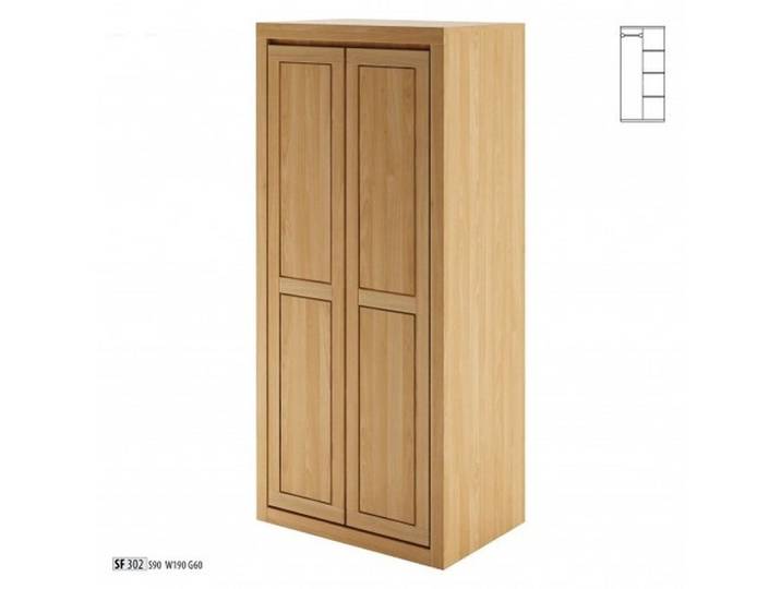 JVmoebel Kleiderschrank Echtholz Kleiderschrank in natürlichem Farbton für modernes Wohnen (1-St) Made in Europa