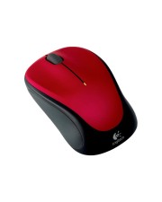 Logitech M235 Maus optisch drahtlos 2,4 GHz kabelloser Empfänger USB Rot (910-002496)