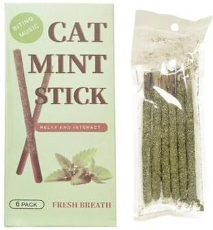 Uplift Essentials Natural Matatabi And Silvervine Dental Chew Sticks (6 Piece Set) cat Mint Stick