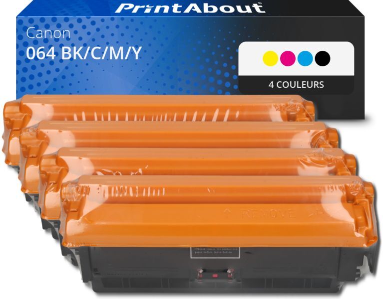PrintAbout Toner compatible Canon 064 BK/C/M/Y - 4 couleurs - Multipack 4 couleurs