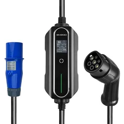 Em2Go, Elektroauto Ladestation, AC Portable Charger, Charge Meter, CEE Blau (Typ 2, 6 A)