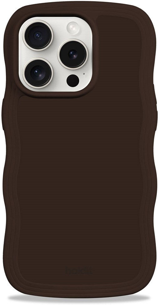 Holdit iPhone 14 Pro Max Wavy Cover - Chocolate