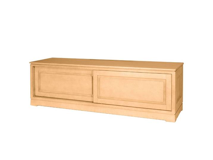 Meuble TV lisse Pin massif brossé Beige/Marron/Pin foncé 166cm