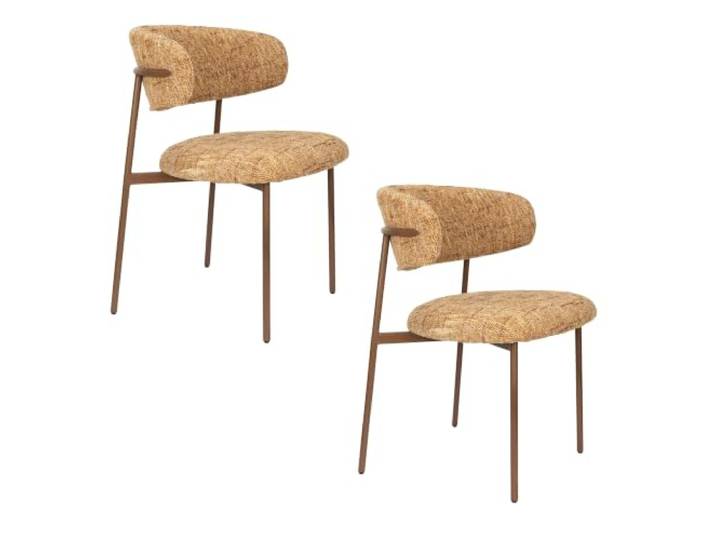 Housecraft living Claes Esszimmerstuhl Meliert Ockergelb - 2 er Set