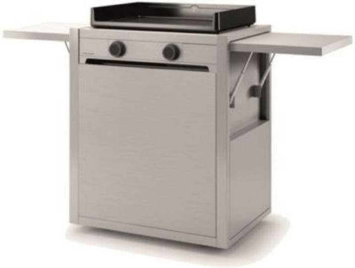 Forge Adour - Chariot Plancha Ch Mif 60 En Inox Fermé Compatible Plancha Modern 60