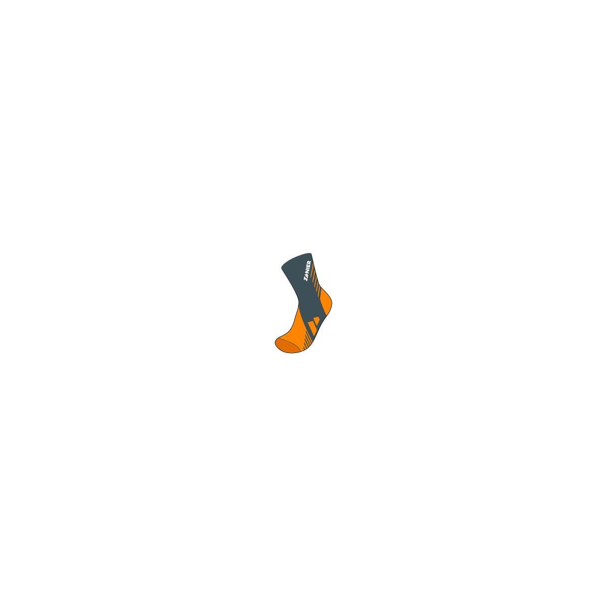 Zanier Hiking Socks orange - mittelgrau (5692) S 57020-5692-S