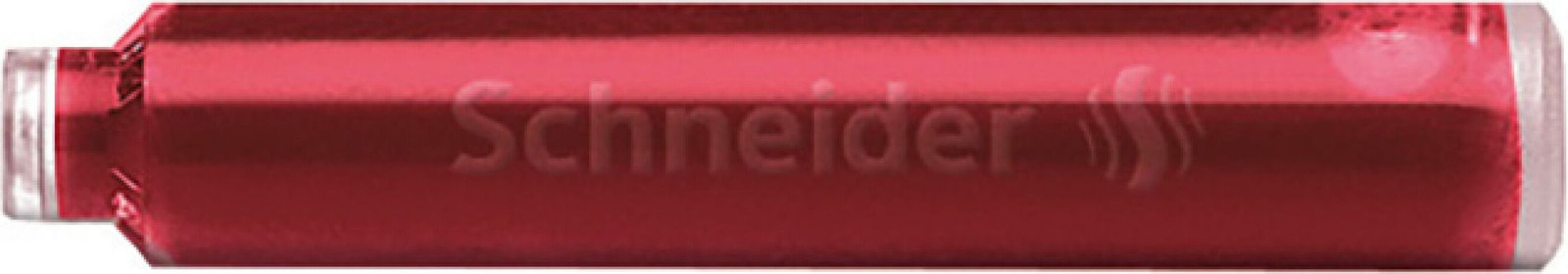 Schneider SN6602 Tintenpatronen standaard voor vulpennen, rood, 6 stuks