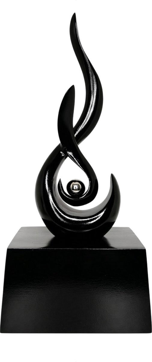 Handgemaakte Kunst As Urn Luxury Black - 1 Liter - Decoratieve Crematie Urn voor Menselijk As of Huisdieren