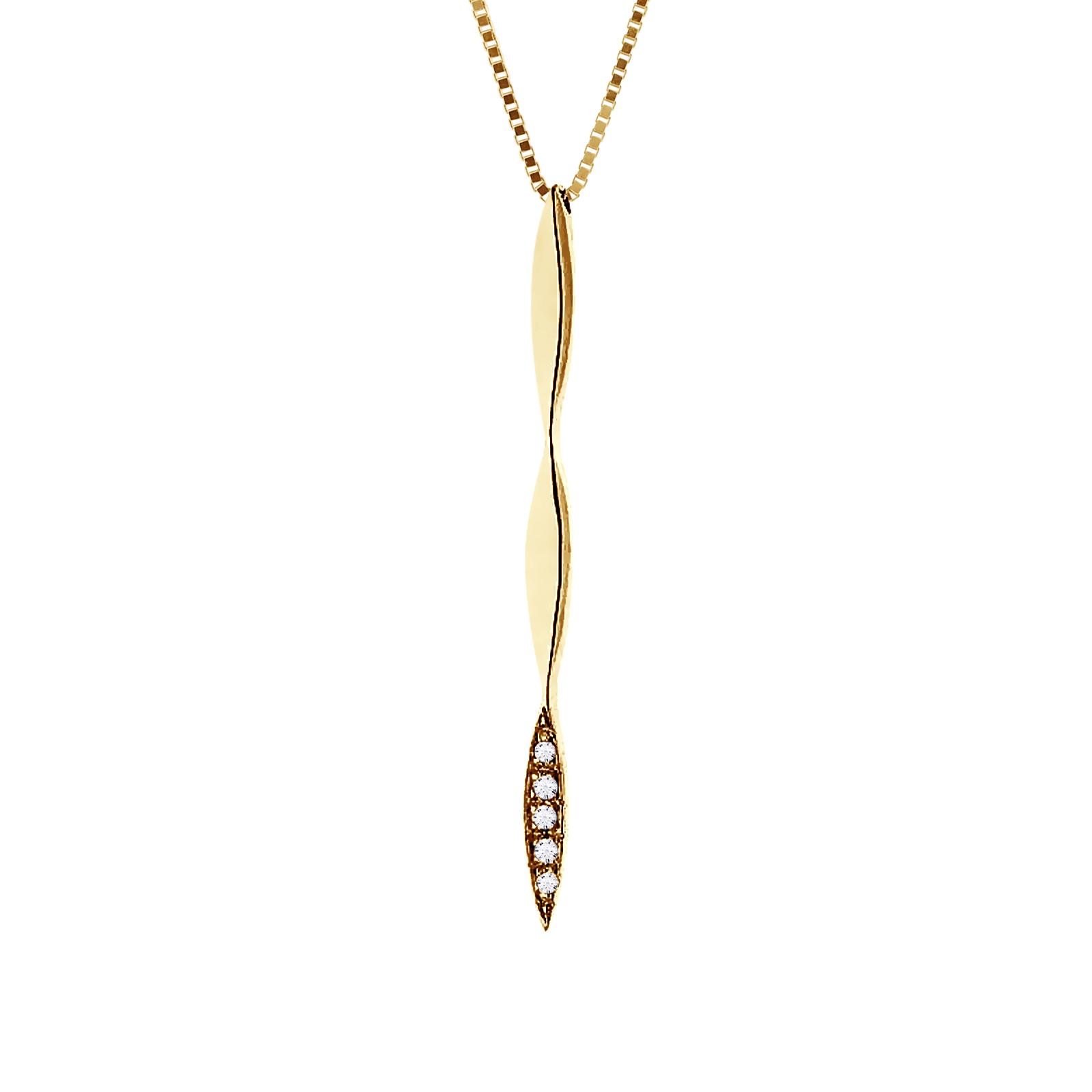 SWORD Ketting Diamonds 0.020 Cts Yellow Gold